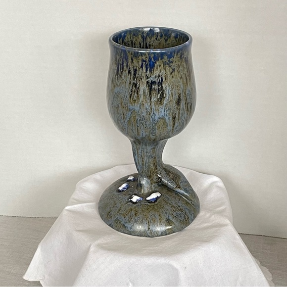 Doug Wylie The Wale’s Tail Pottery Wine | Beer Goblet Beach Haven New Jersey - Picture 10 of 10